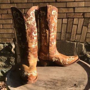 Corral Men Embroidered Cowboy Boots 8.5 M